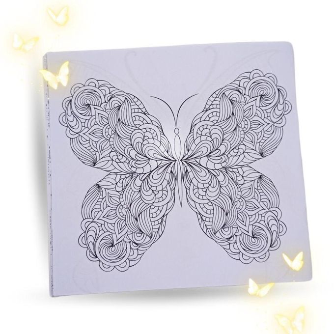 كتاب تلوين مانديلا للكبار والصغار، 24 رسمة فراشات