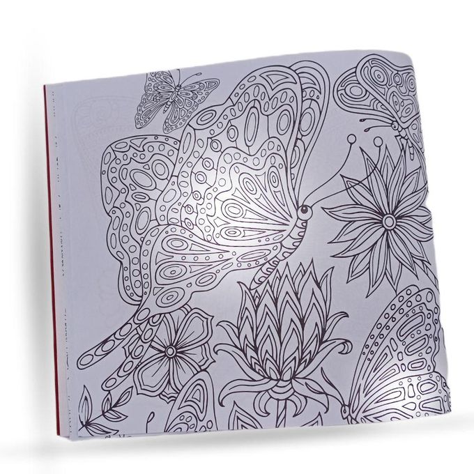 كتاب تلوين مانديلا للكبار والصغار، 24 رسمة فراشات