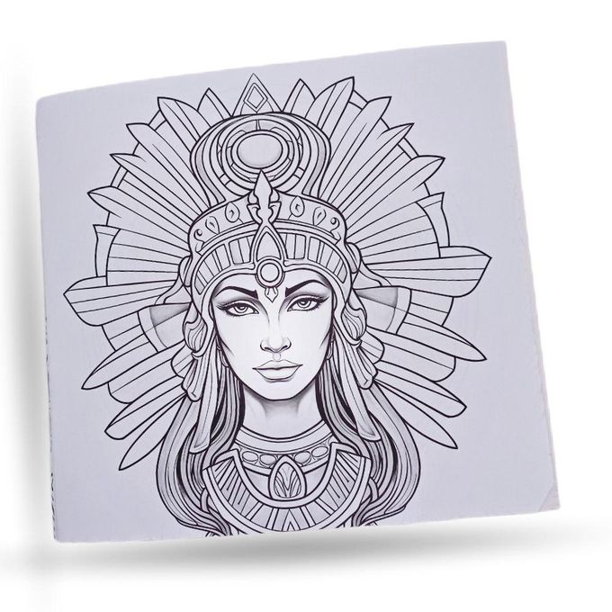 كتاب تلوين للكبار والصغار، 24 رسمة فرعوني