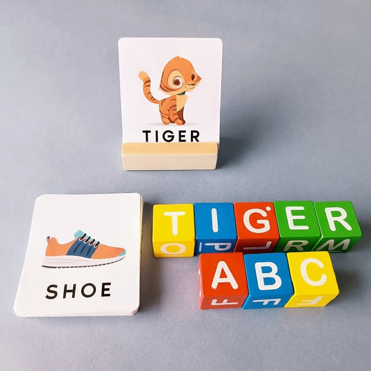 بوكس مكعبات الحروف الانجليزية + كروت المطابقة